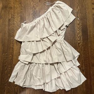 NWOT Endless Rose one shoulder ruffle dress XS